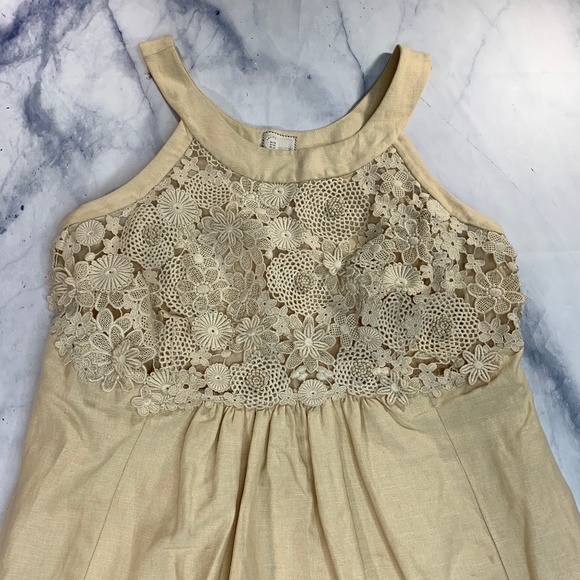 Anthropologie Postmark Cream Oleander Canvas Dress - Picture 5 of 8